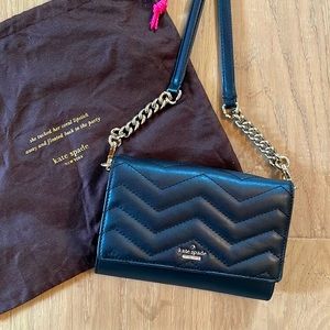 REDUCED! Kate Spade Cross Body stitched black leather purse